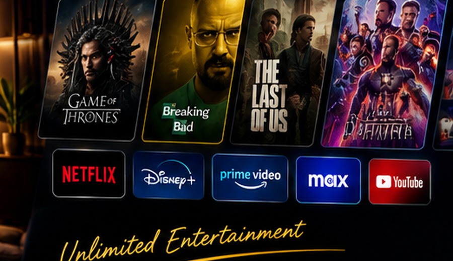 Movies displayed on a television streaming interface